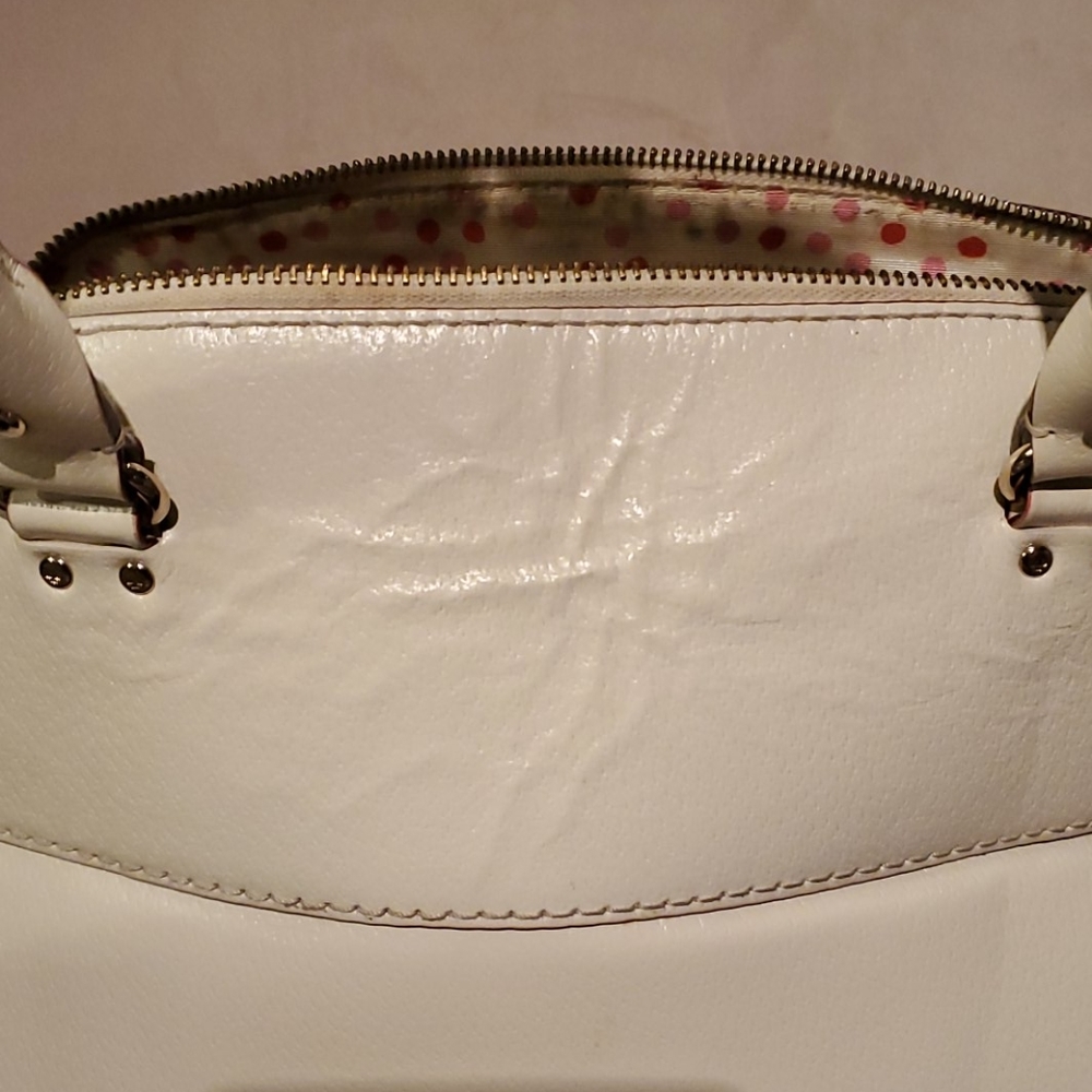 KATE SPADE CREAM LEATHER SHOULDER BAG - Picture 8 of 8